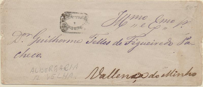1827 f.jpg -     Lote:    1827 (frente)                   Descrição:         Carimbos nominativos. 1870/76 &mdash; D. Luís I, fita direita. CE40, 25 reis em carta circulada de Albergaria-a-Velha para o Porto. Carimbo batido a preto "ALBERGARIA / A / VELHA" + numérico da 2.ª reforma "80".        Carta       Valor Base:     &euro; 15,00     Valor Venda:     &euro;      